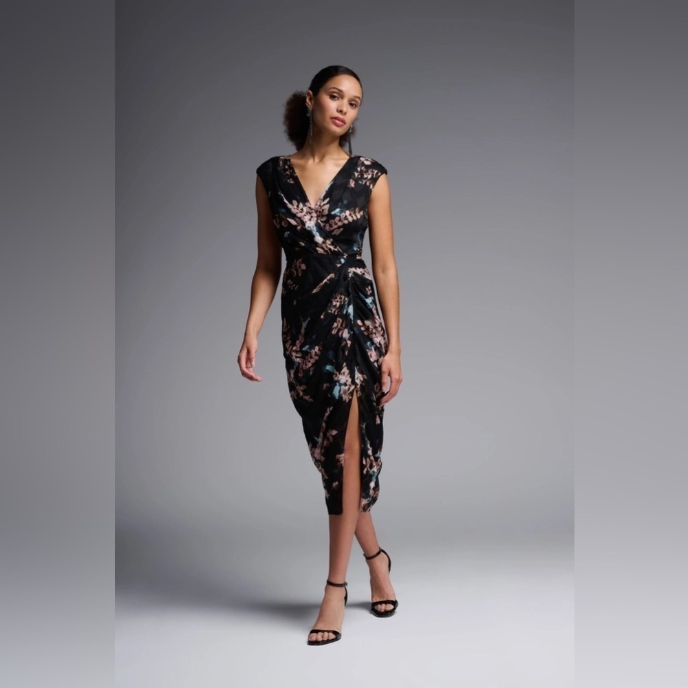 Joseph Ribkoff Floral Sleeveless Dress Size 2 NWT